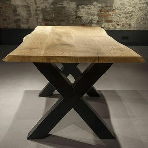 Serie "MAXIM" | Baumkantentisch - nur Tischplatte ohne Gestell - Eiche - versch. Größen | Länge: 160 - 300 cm | Breite: 90 -100 cm - massivholztisch-manufaktur.de