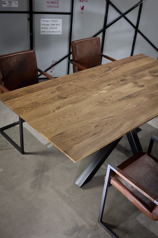 Serie "TARA" | Massivholztisch - Schweizer Kante - nur Tischplatte ohne Gestell - Eiche - versch. Größen und Farben | Länge: 160 - 300 cm | Breite: 90 -100 cm