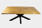 Serie "UNA" | Massivholztisch - Eiche - inkl. Tischbein Matrix- versch. Größen | Länge: 160 - 300 cm | Breite: 90 -100 cm - massivholztisch-manufaktur.de