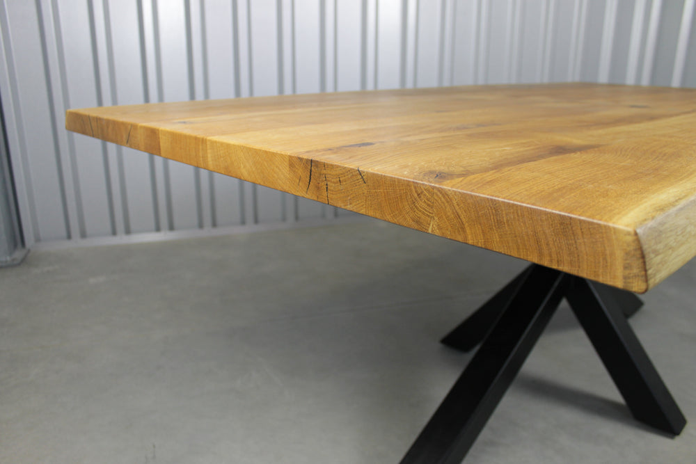 Serie "UNA" | Massivholztisch - nur Tischplatte ohne Gestell - Eiche - versch. Größen | Länge: 160 - 300 cm | Breite: 90 -100 cm - massivholztisch-manufaktur.de