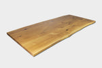 Serie "MAXIM" | Baumkantentisch - nur Tischplatte ohne Gestell - Eiche - versch. Größen | Länge: 160 - 300 cm | Breite: 90 -100 cm - massivholztisch-manufaktur.de