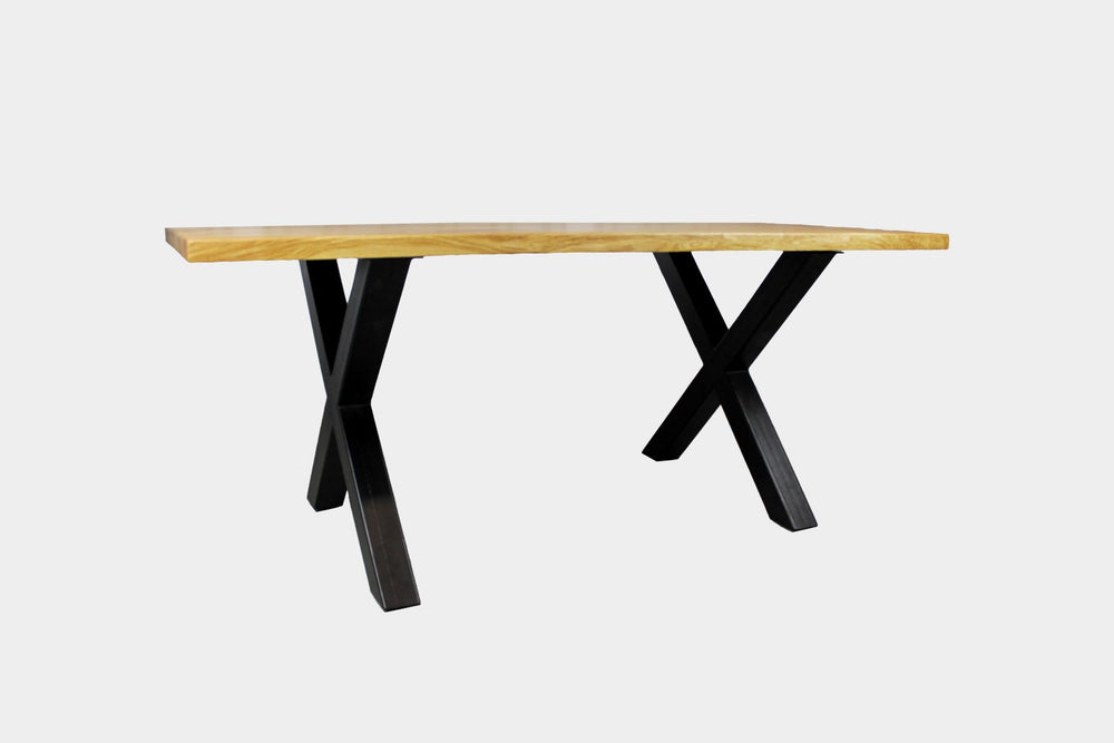 Tischbeine "X-Form" - Metall - versch. Größen - massivholztisch-manufaktur.de