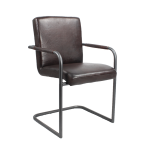 Schwingstuhl Liso Braun Rundgestell Arm