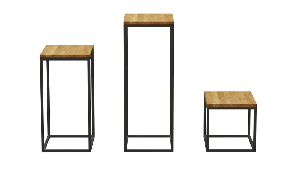 Serie "TOWER" | Couchtischset - Eiche