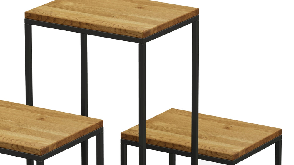 Serie "TOWER" | Couchtischset - Eiche